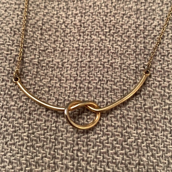 Tie The Knot Gold Tone Necklace - Picture 7 of 10